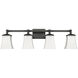 Sonorra 4 Light 33.25 inch Matte Black Vanity Light Wall Light
